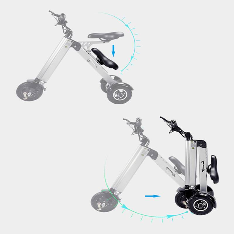 K7S Simple Shape Mini E-Bike Three-wheel Foldable Electric Scooter For Adult Intelligent Electric Bike Bicycle 250W 36V 7.8Ah · v5